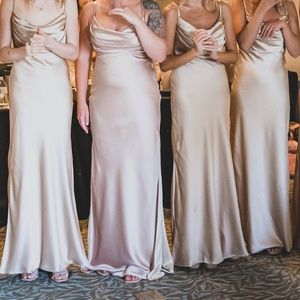 Champagne Satin Bridesmaid’s Dress